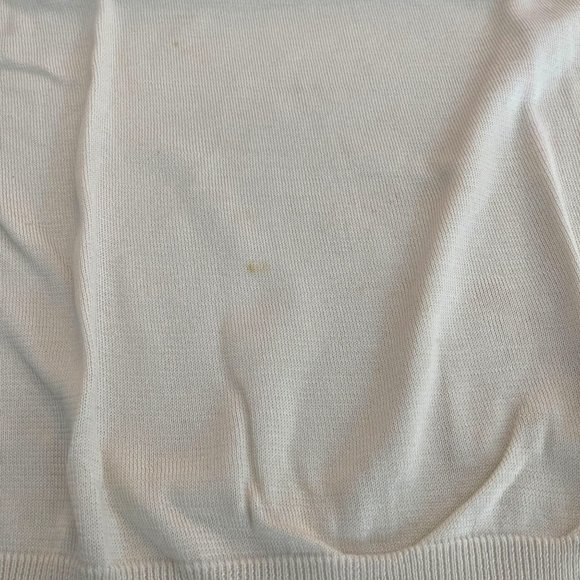 Bugatchi Uomo Men's White Sweater Vest, Size L (Stains) - Picture 3 of 7